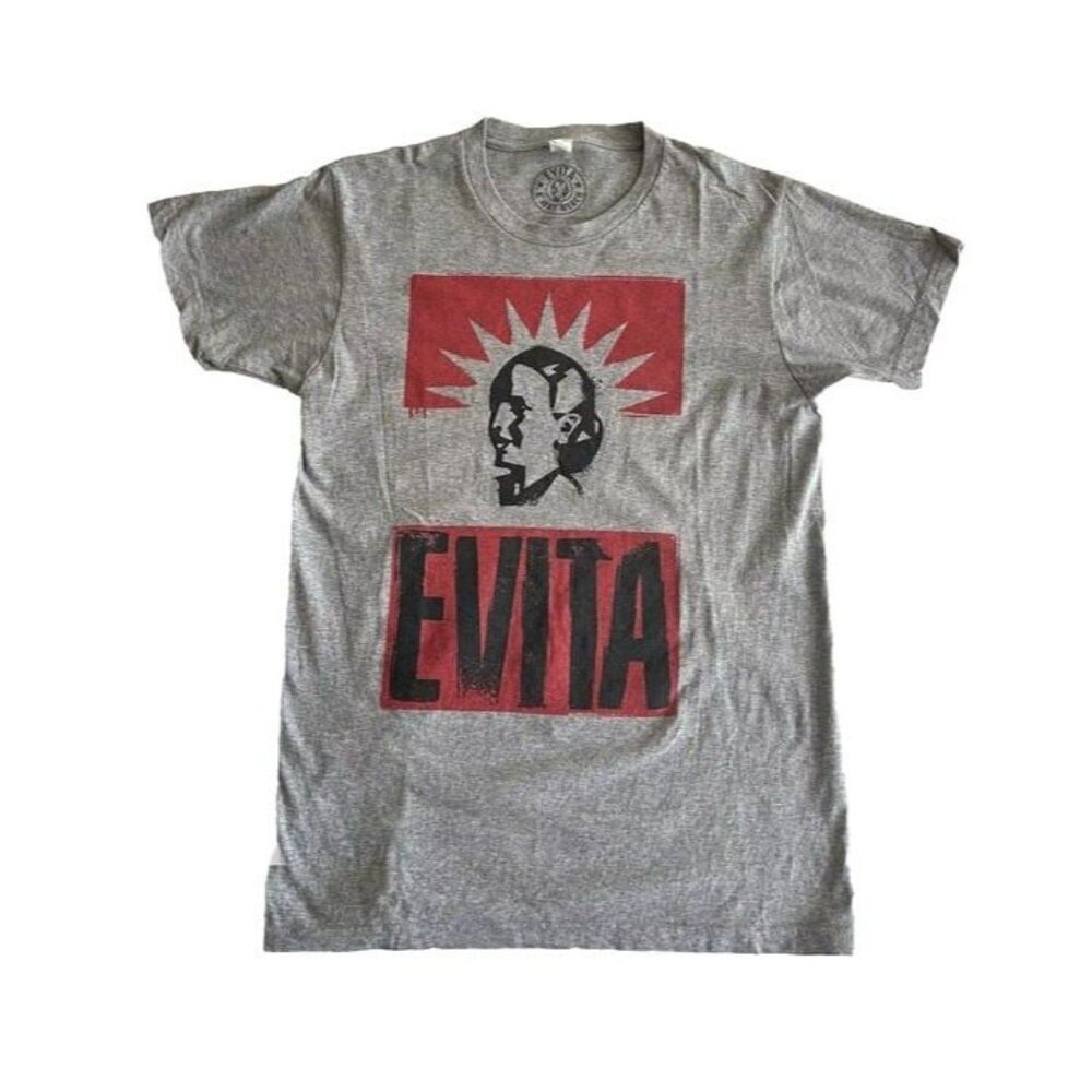 SM 2012 NYC Broadway Tony Award Musical Revival Evita Gray T Shirt‎ B'Way Merch